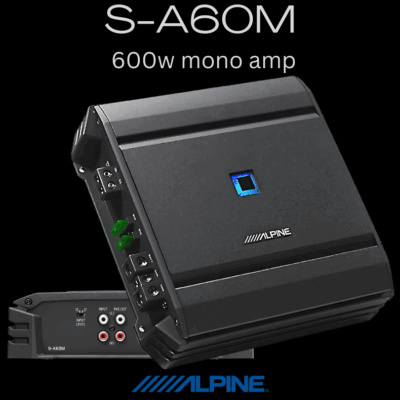 Alpine S-A60M 600w RMS subwoofer amplifier
